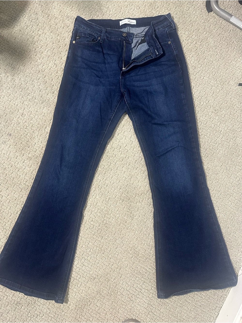 Kancan Petite Dark Wash Flare Jeans Women’s 13/30 Stretch Denim